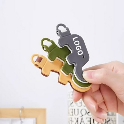 Cute Elephant Shaped Portable Phone Stand-Keychain-Integrated