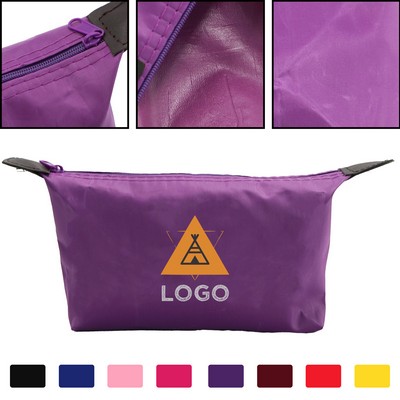 Nylon Cosmetic Pouch Foldable Dumpling Shaped Makeup Bag