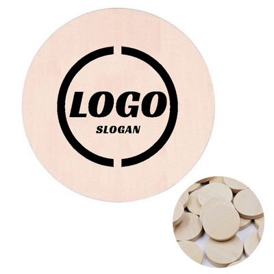 1.5" Round Wooden Counting Token