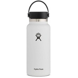 Hydro Flask Wide Mouth Bottle with Flex Cap in White, 32 oz