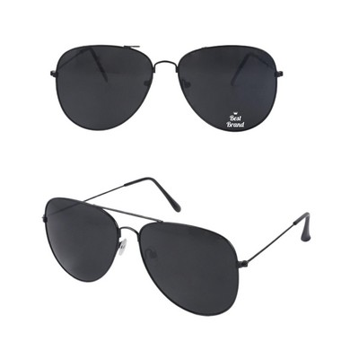UV - Blocking Aviator - Style Sunglasses