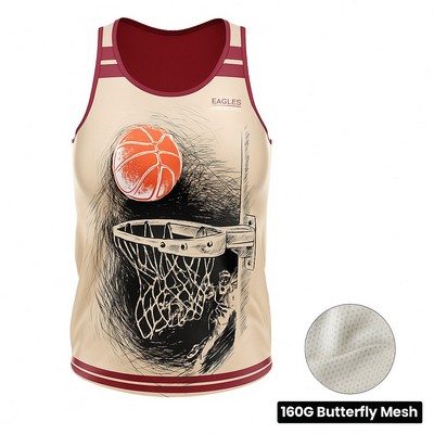 Women's Sublimated Basketball Jersey-Butterfly Mesh