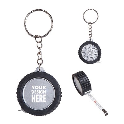 Portable Tire Tape Measure Keychain