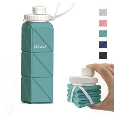 Silicone BPA Free Foldable Water Bottles 21Oz