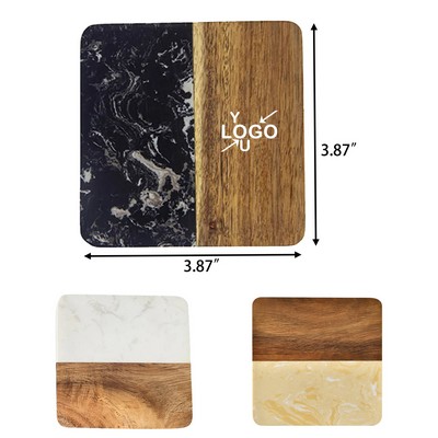 Eco Bamboo and Marble Drink Mat