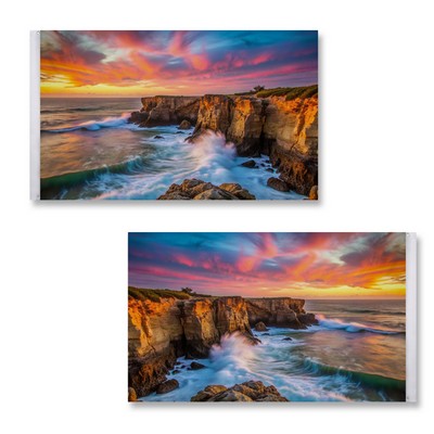 3x5 Knitted Polyester Flags With Grommets Full Color Digital