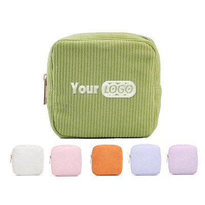 Corduroy Zipper Pouch