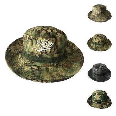Camouflage Outdoor Hat with Wide Brim