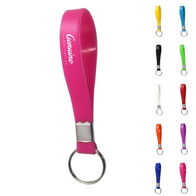 Hangable Silicone Wristband Keychain