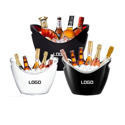 Household plastic transparent ice bucket, bar and KTV champagne bucket