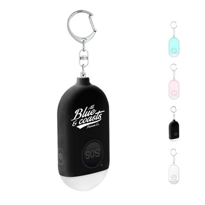 USB Rechargeable Emergency Alarm Flashlight with Keychain