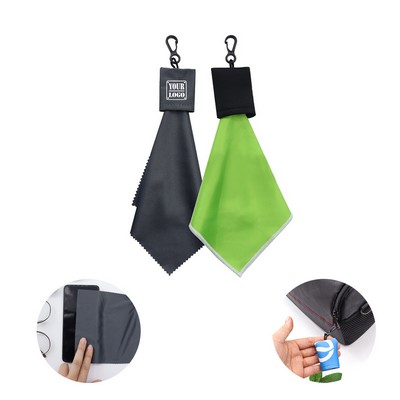 Microfiber Glasses Cleaning Cloth Keychain