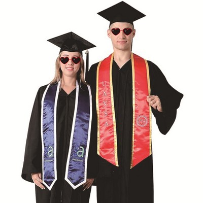 Custom 72"L Embroidered Graduation Honor Sash Satin Stole for Adults