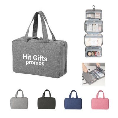 4 Sections Foldable Toiletry Bag