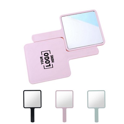 Compact Square Handheld Makeup Mirror