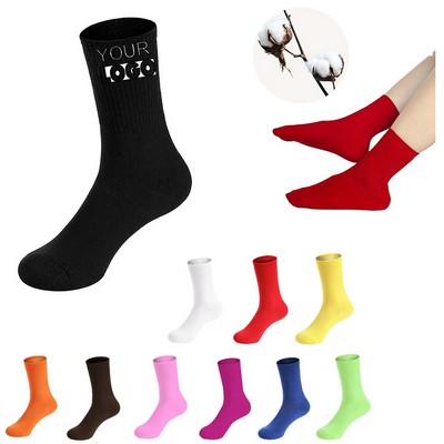 Cozy Autumn Solid Color Leisure Socks