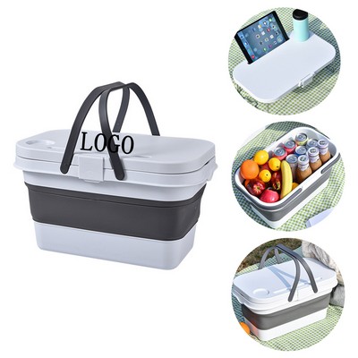 Spacious Foldable Insulated Picnic Carrier Basket