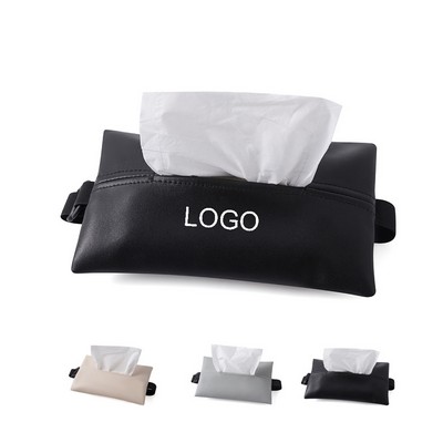 PU Leather Car Tissue Holder