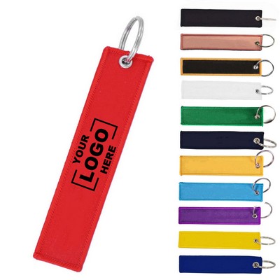 Embroidered Fabric Keychain