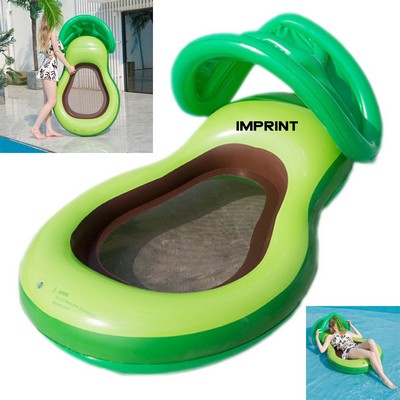 Avocado-Shaped Inflatable Pool Float