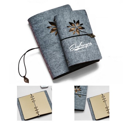 A5 Notebook with Flower Ring Binder