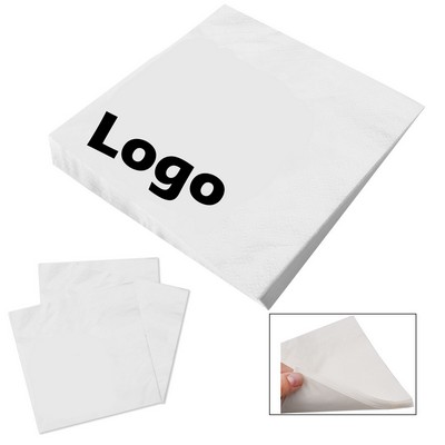 White Beverage Napkin Vanity Bulk Decorative Paper