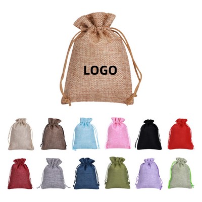 Burlap Gift Drawstring Bag