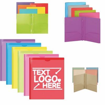 Plastic Folder With Prongs 2 Pocket