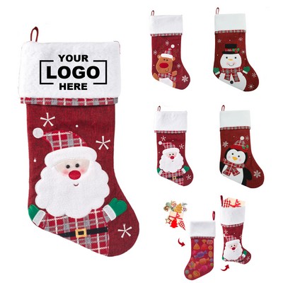 Embroidered Christmas Decorative Socks