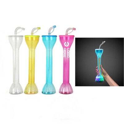 20 Oz Light Up Yard Cup With Straw