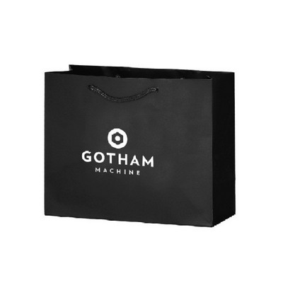 Matt/Gloss 250GSM White Cardboard Laminated Shopping Bag(13x5x10'')