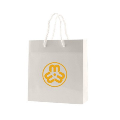 Matt/Gloss 210GSM White Cardboard Laminated Bag(10x5x13'')