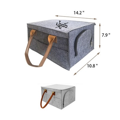 Portable Outdoor Dish Organizer Felt Tote