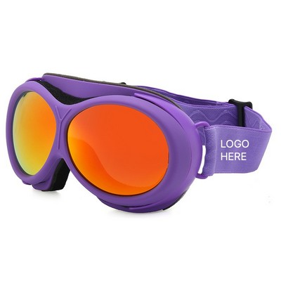 Round Frame Anti-Fog Ski Goggles