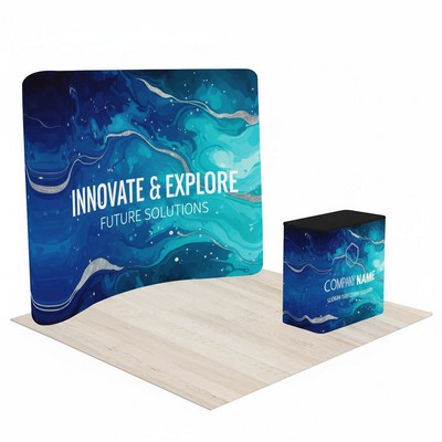 Curved Back Wall Trade Show Booth Kit