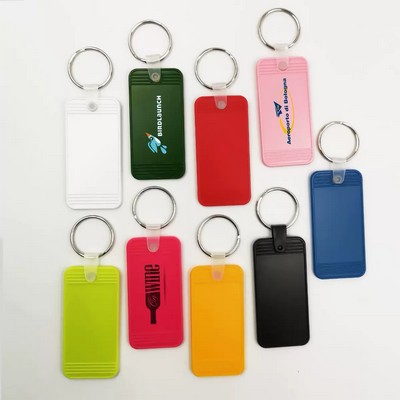 Rectangle Shape Plastic Key Chain