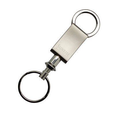 Clip-on Metal Key Tag with Detachable Key Ring