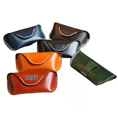 Genuine Leather Eyeglass Case Handcrafted Vintage Design