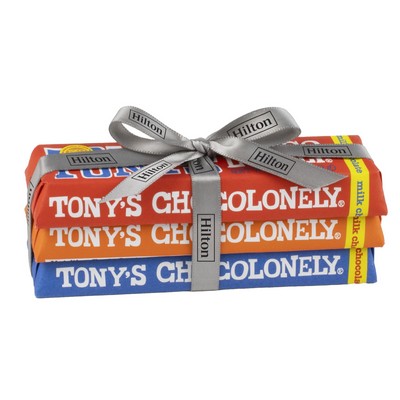 Tony's Chocolonely® Small Chocolate Bar 3 Pack w/ Custom Ribbon