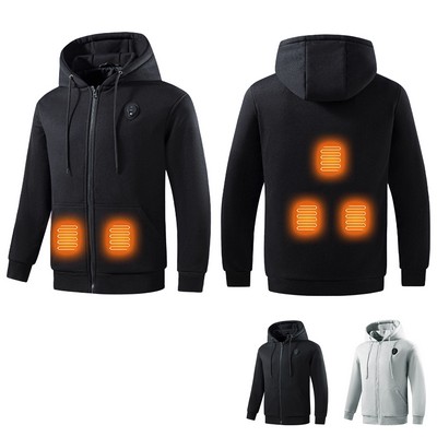 Electric Heated Hoodies With Zipper - 5 Heating Zones