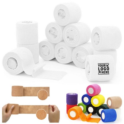 2" X 5 Yards Sports Non-Woven Self Adherent Cohesive Athletic Bandage Wrap Tape