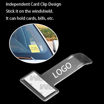 Clear PS Car Parking Card Holder