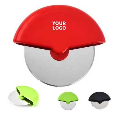 Round Pizza Cutter With Guard Stainless Blade