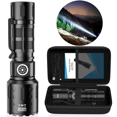 USB-C Rechargeable Flashlight – Waterproof & Zoomable