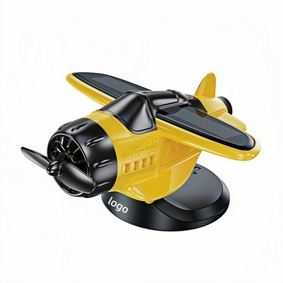 Solar-Powered Rotating Airplane Car Dashboard Decorative Ornament
