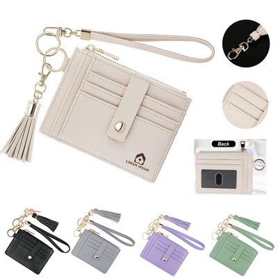 PU Leather Wallets Wrist Card Holder