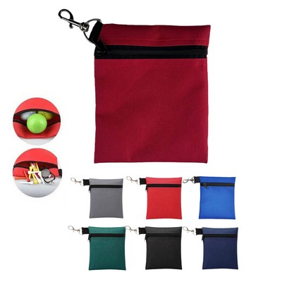Zipper Golf Ball Pouch Bag