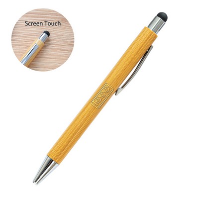 Bamboo Stylus Ballpoint Pen