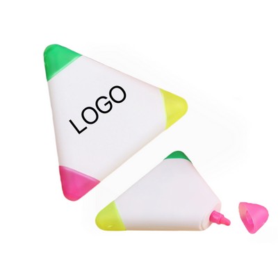 Highlighter Triangular Creative Three-Color Marker Pen