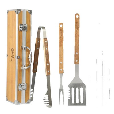 8-Piece Stainless Steel BBQ Tool Set with Carry Box